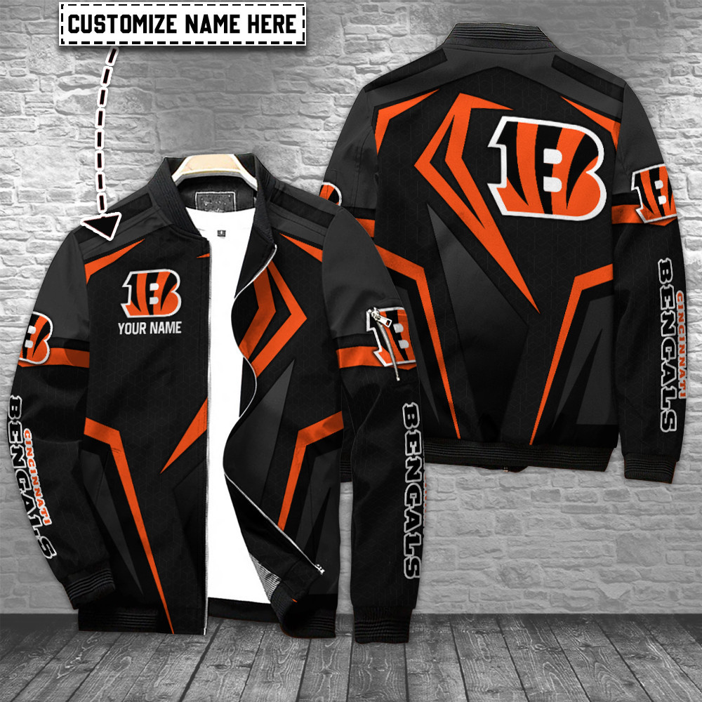 Cincinnati Bengals Football Personalized Bomber Jacket Best Gift For Sport Team Fan