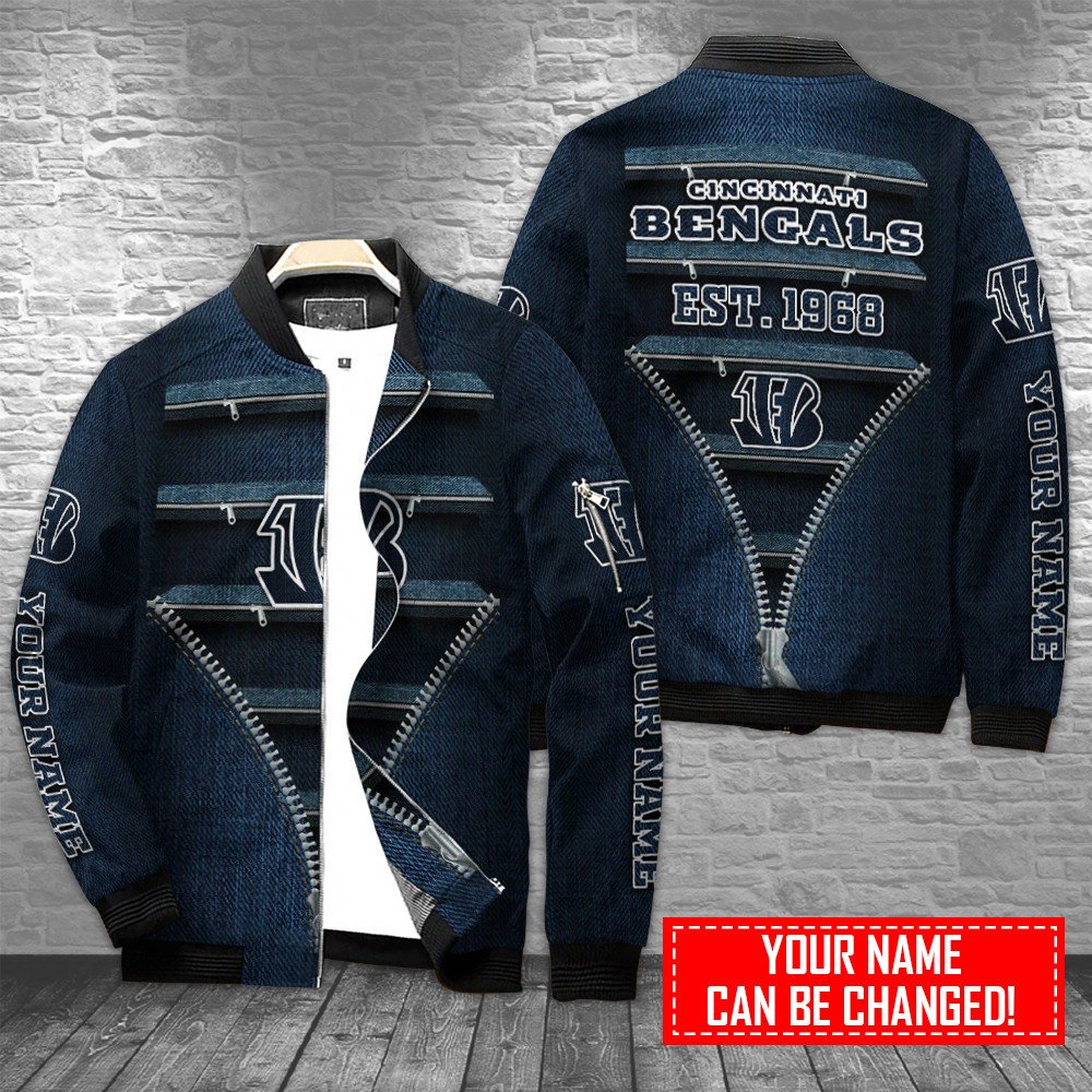 Cincinnati Bengals Nation Football League Personalized Bomber Jacket For Sport Team Fan