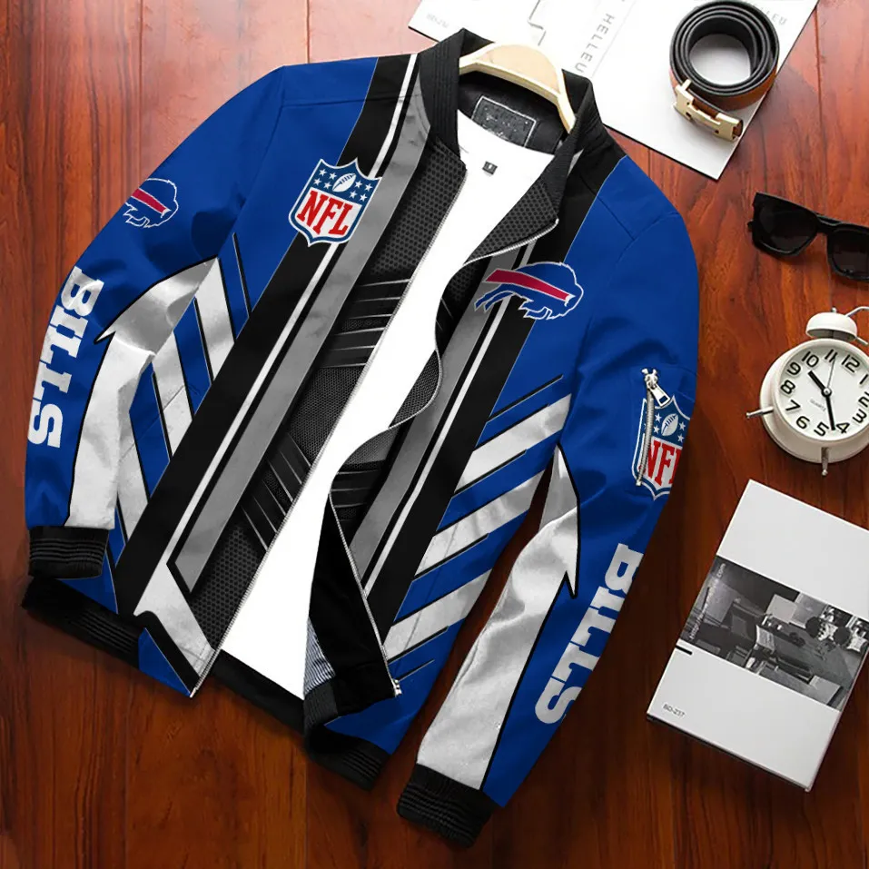 Buffalo Bills Personalized Bomber Jacket Full Zip Jacket For Nfl Fans