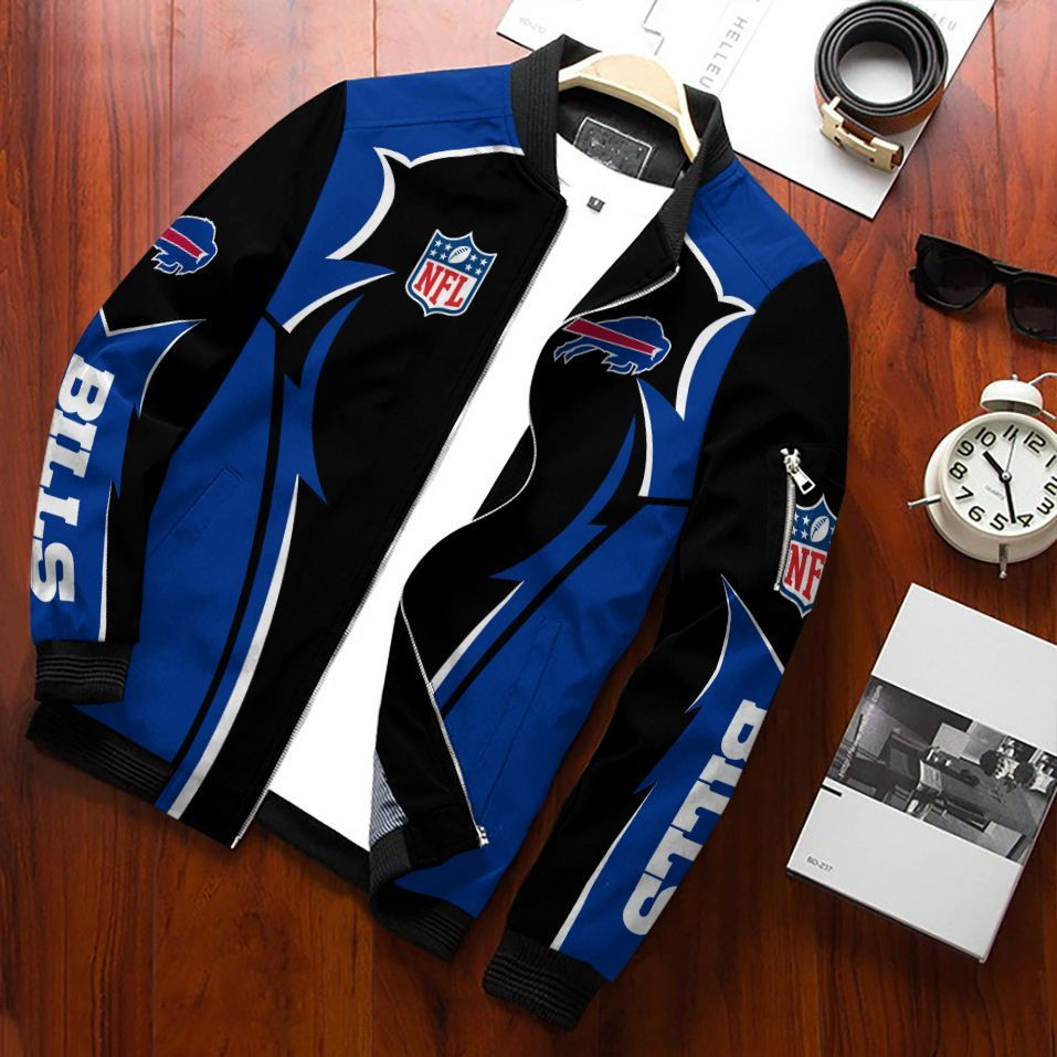 Buffalo Bills Bomber Jacket Full Zip Jacket For Nfl Fans Sport Fashion Forward