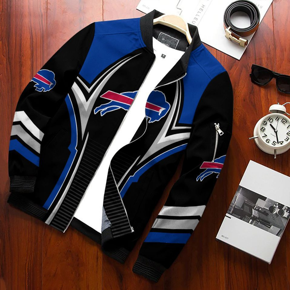 Buffalo Bills Bomber Jacket Full Zip Jacket For Nfl Fans Sporty Outfit