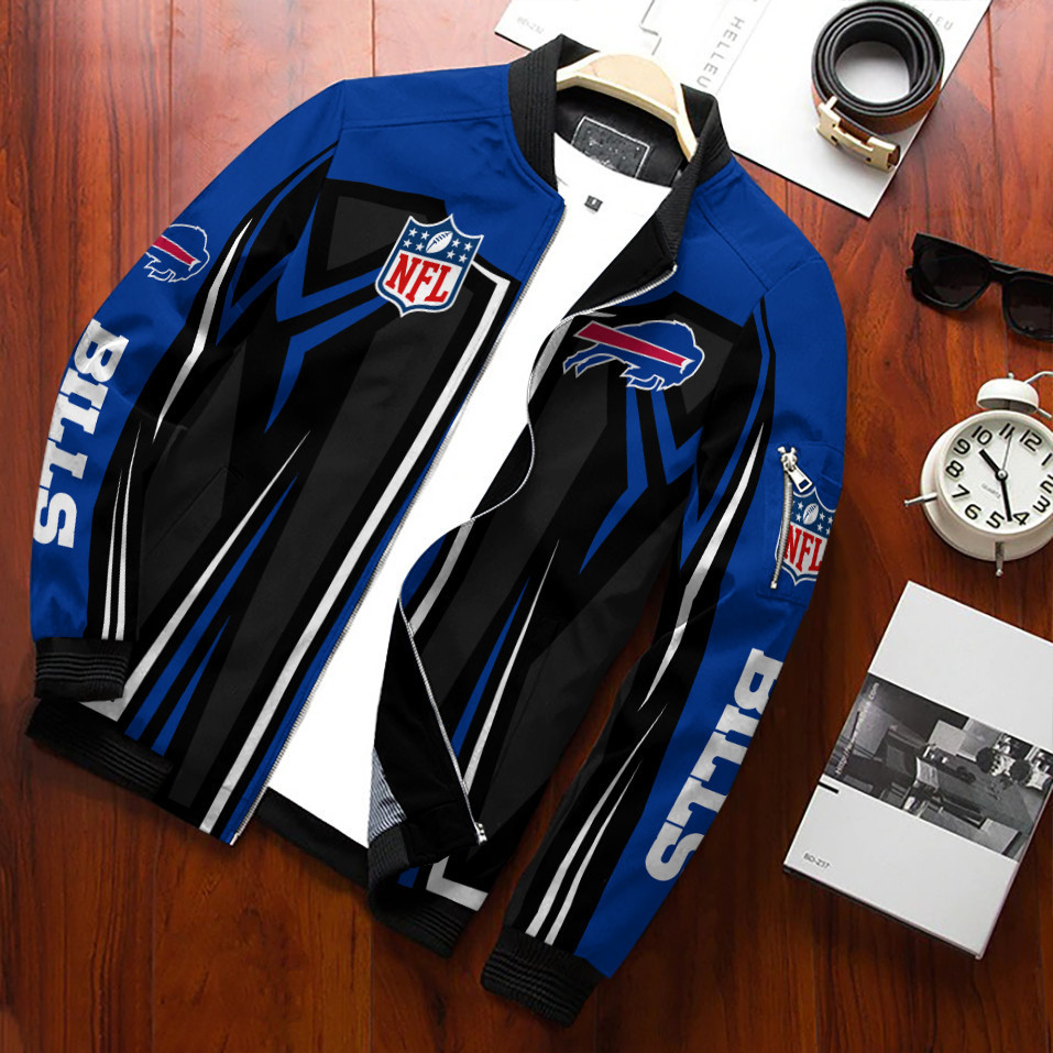 Buffalo Bills Bomber Jacket Full Zip Jacket For Nfl Fans Sport Party Outfit