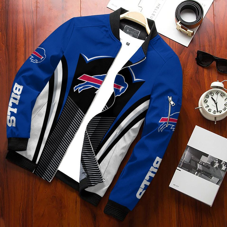 Buffalo Bills Bomber Jacket Full Zip Jacket For Nfl Fans Sport Game Day Apparel