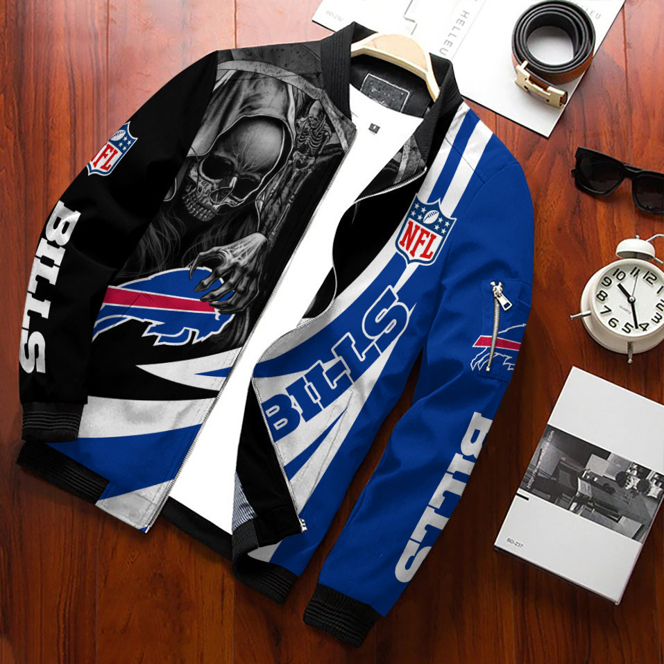 Buffalo Bills Bomber Jacket Full Zip Jacket For Nfl Fan