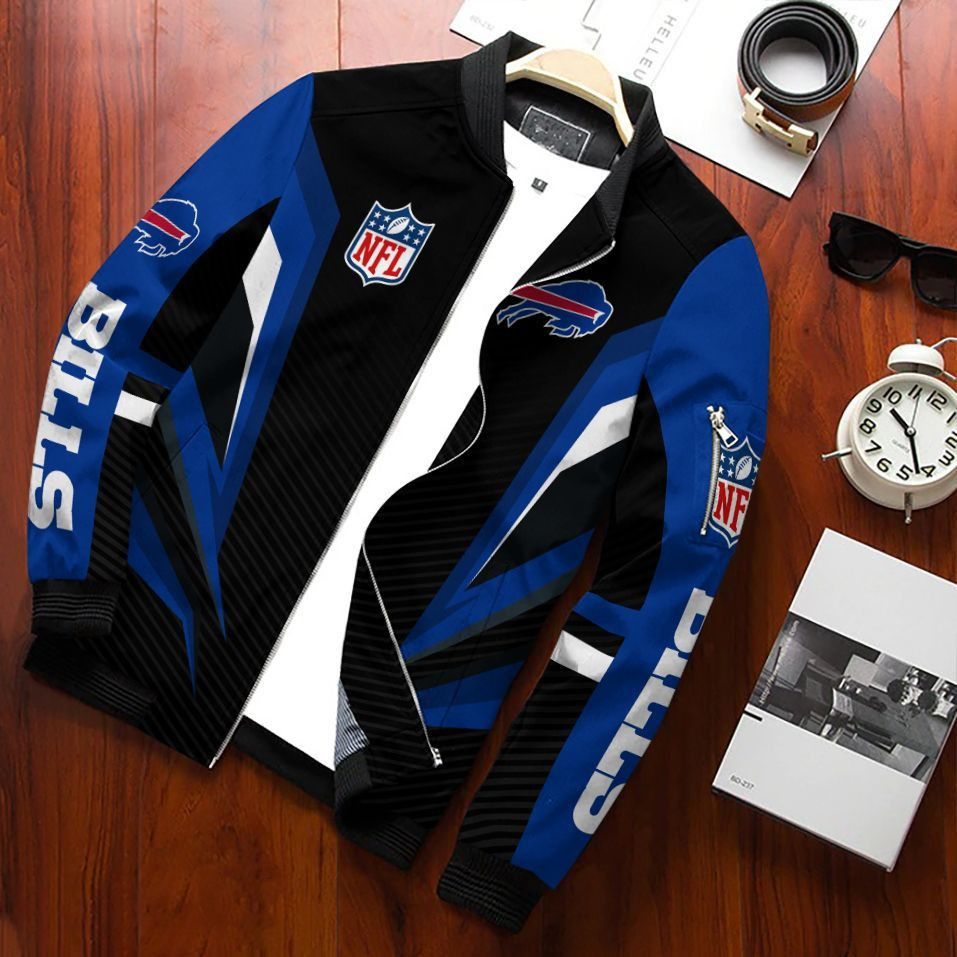 Buffalo Bills Bomber Jacket Full Zip Jacket For Nfl Fans Sport Trendy Jacket