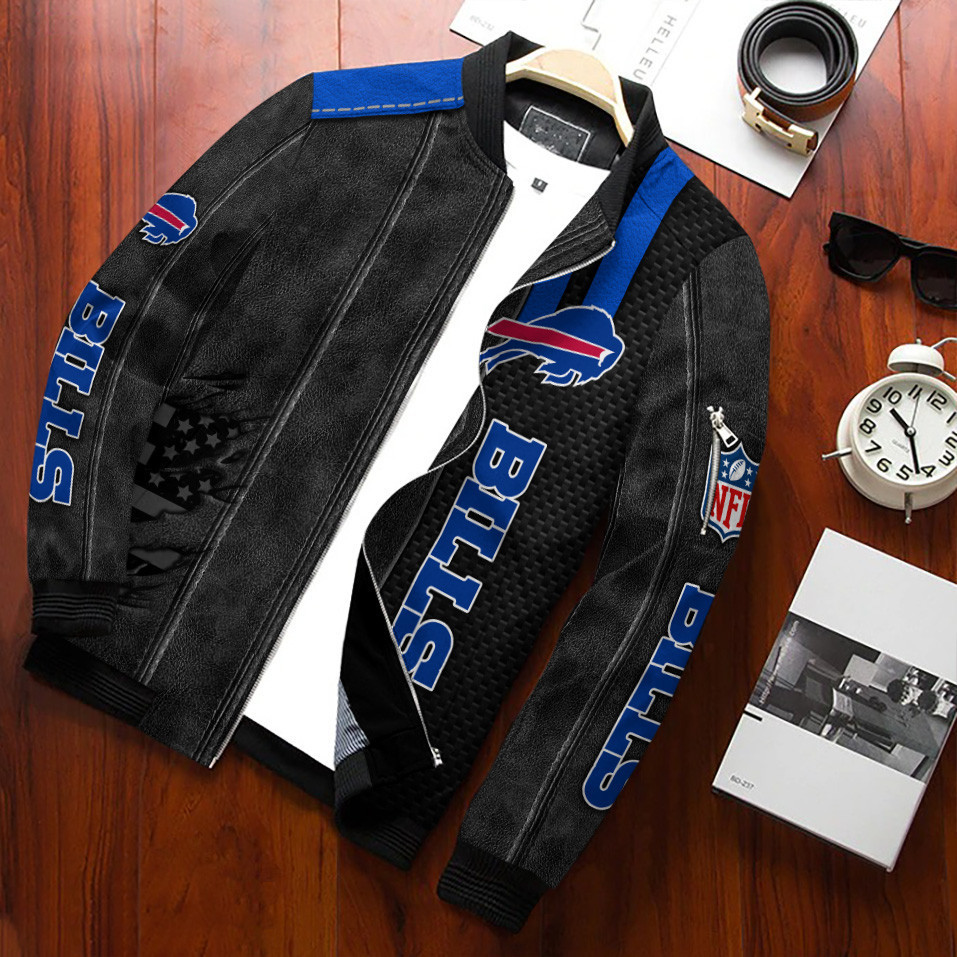 Buffalo Bills Bomber Jacket Full Zip Jacket For Nfl Fan Sport