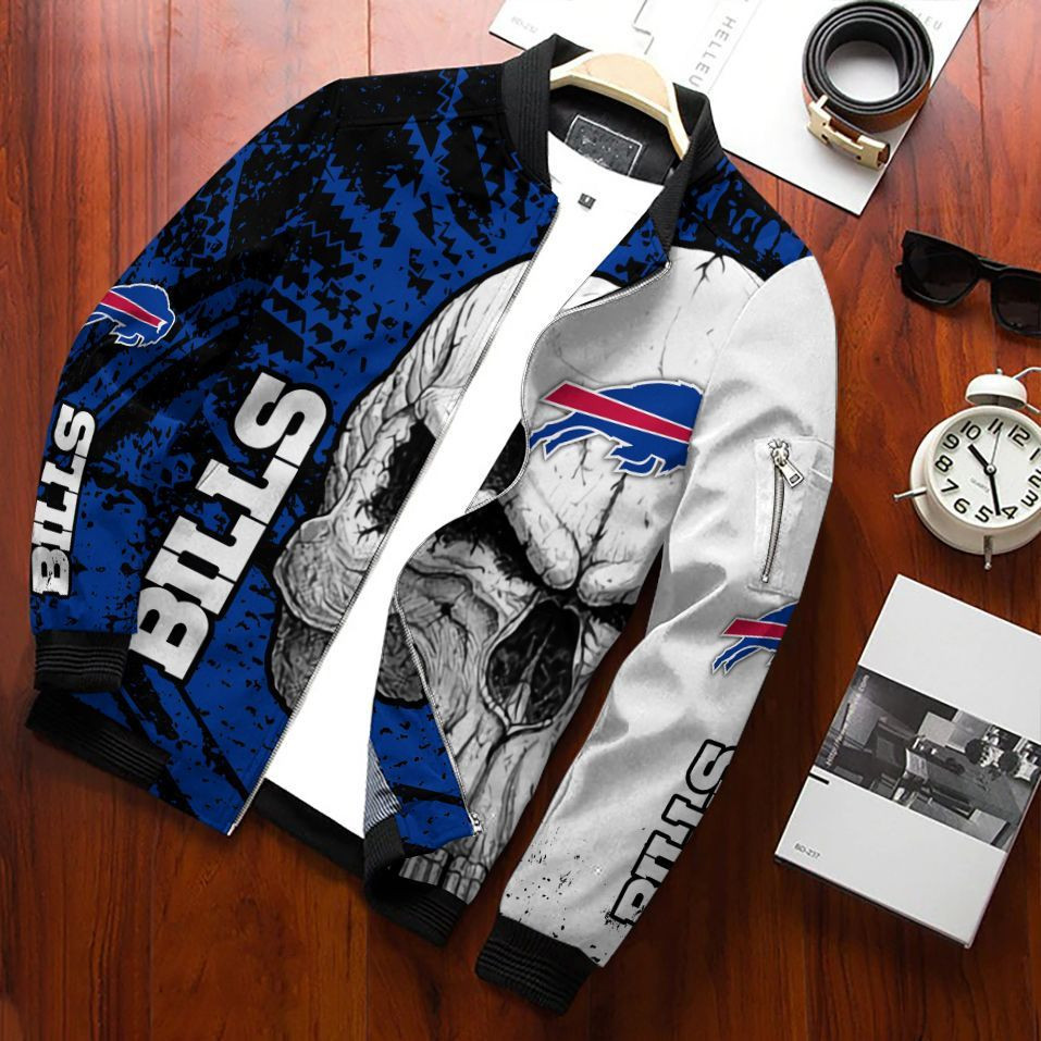 Buffalo Bills Bomber Jacket Full Zip Jacket For Nfl Fans Sport Limited Edition