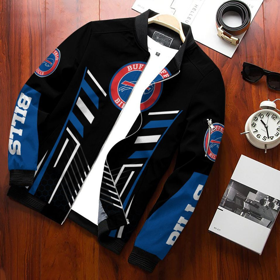 Buffalo Bills Bomber Jacket Full Zip Jacket For Nfl Fans Sport Game Day Gear