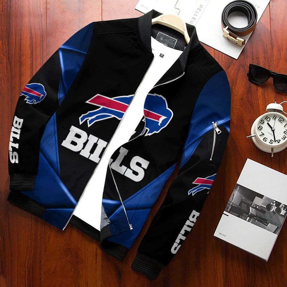 Buffalo Bills Bomber Jacket Full Zip Jacket For Nfl Fan Sport Football Lover Gift
