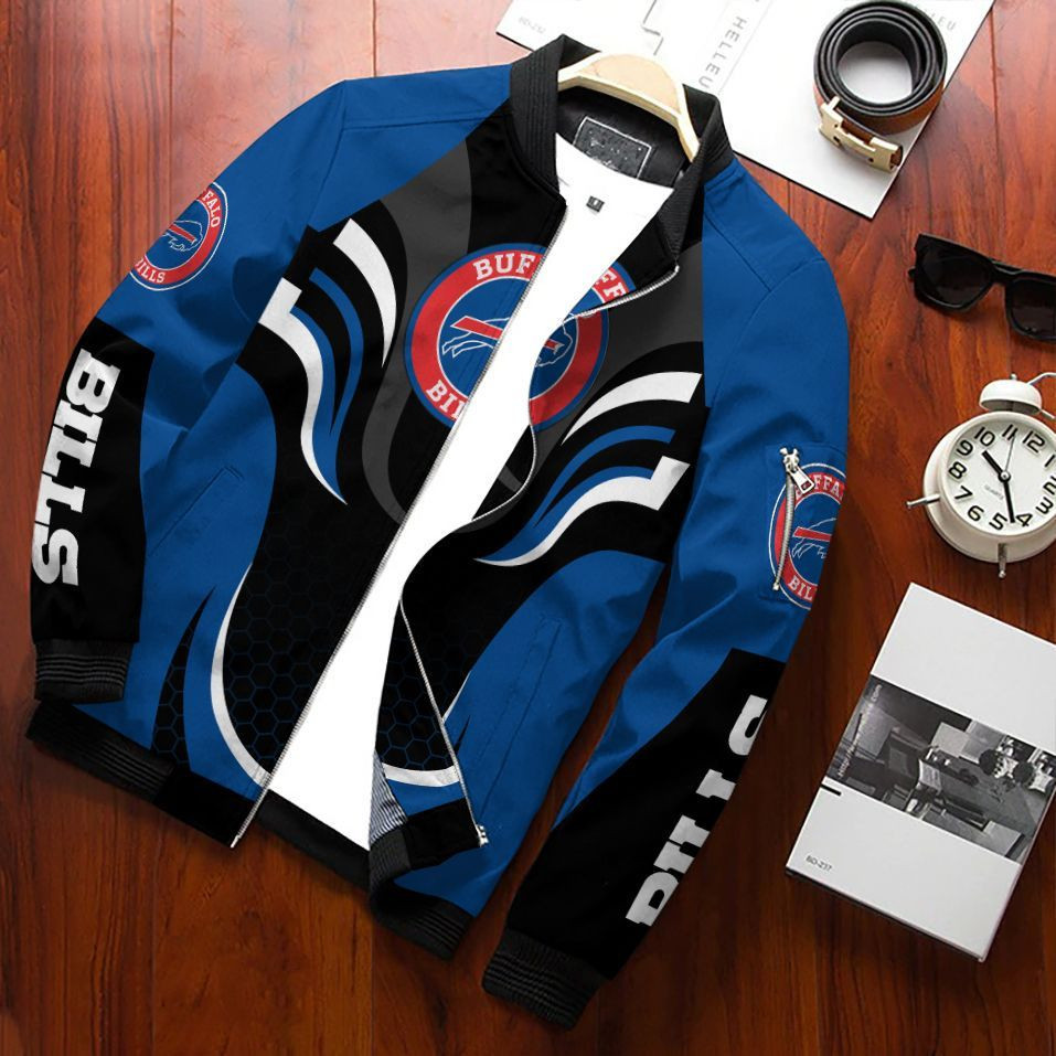Buffalo Bills Bomber Jacket Full Zip Jacket For Nfl Fans Sport Football Team Gear