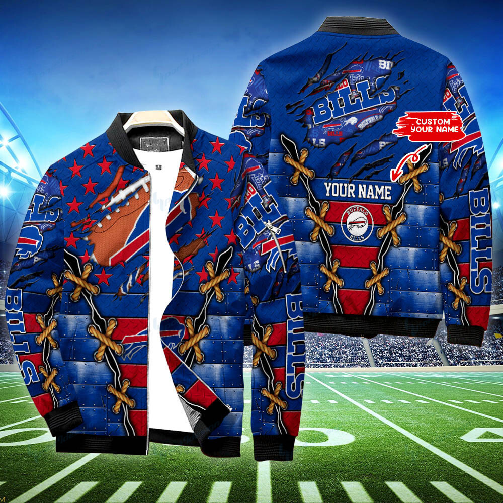 Buffalo Bills Nfl Personalized Bomber Jacket Hot Gift For Sport Fans