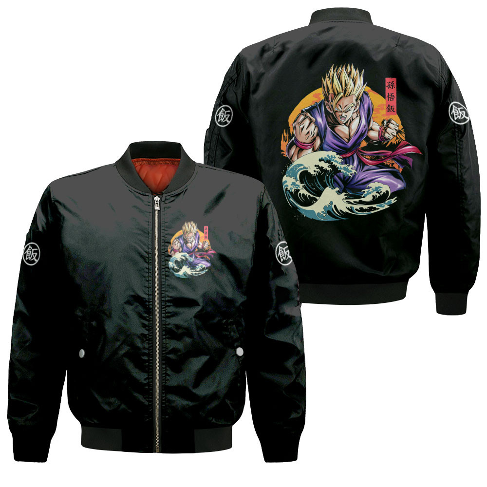 Gohan Anime Bomber Jacket Japanese Kanagawa For Anime Manga Fans
