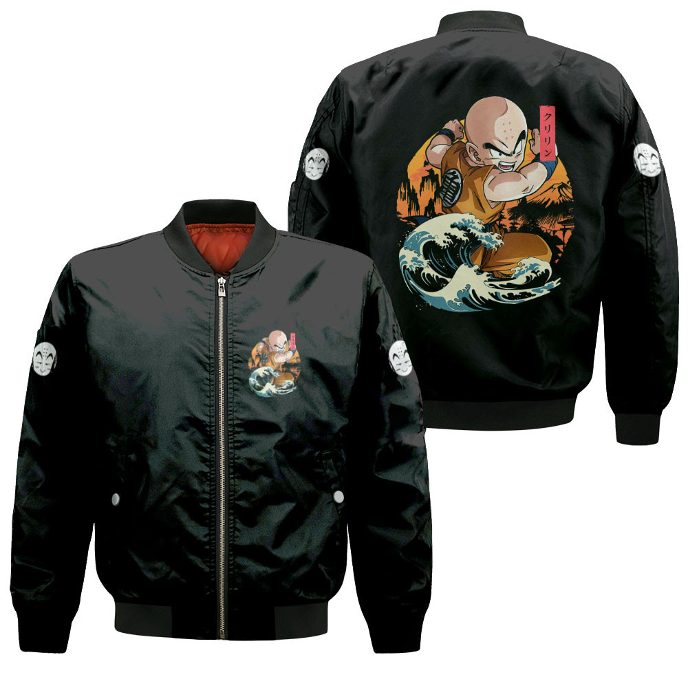 Krillin Anime Bomber Jacket Japanese Kanagawa For Anime Manga Fans