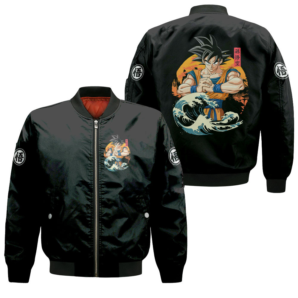 Goku Kanagawa Anime Bomber Jacket Printed For Anime Manga Fans