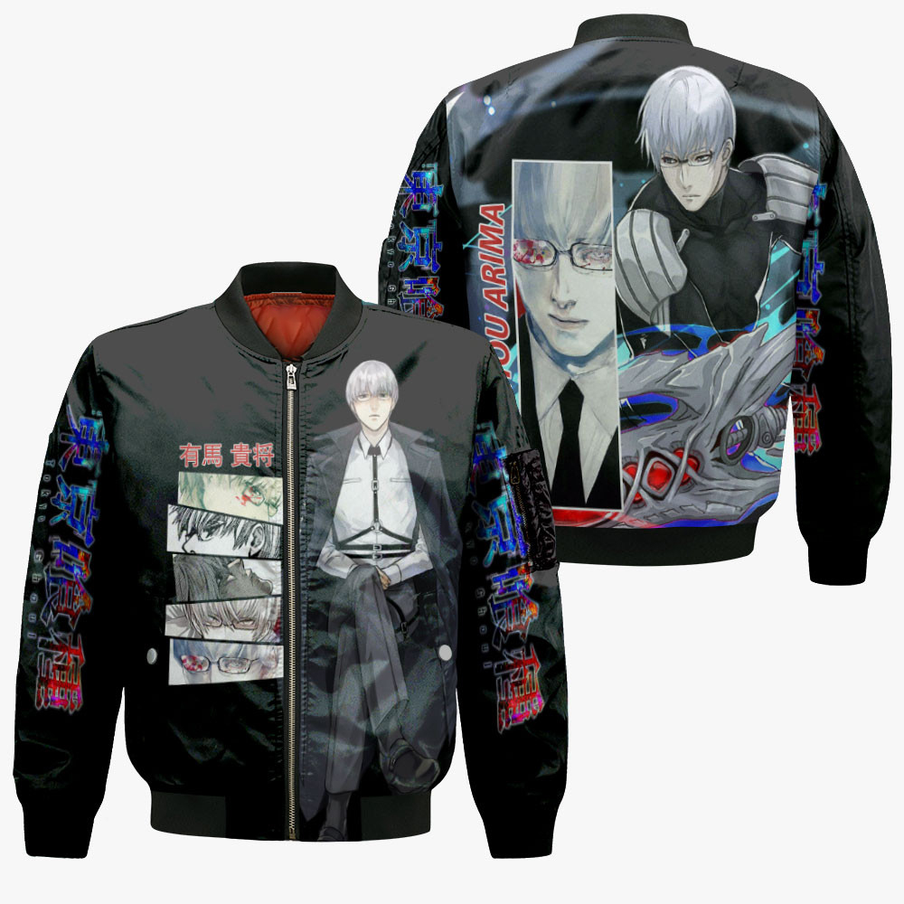 Kishou Arima Anime Bomber Jacket For Anime Manga Fans