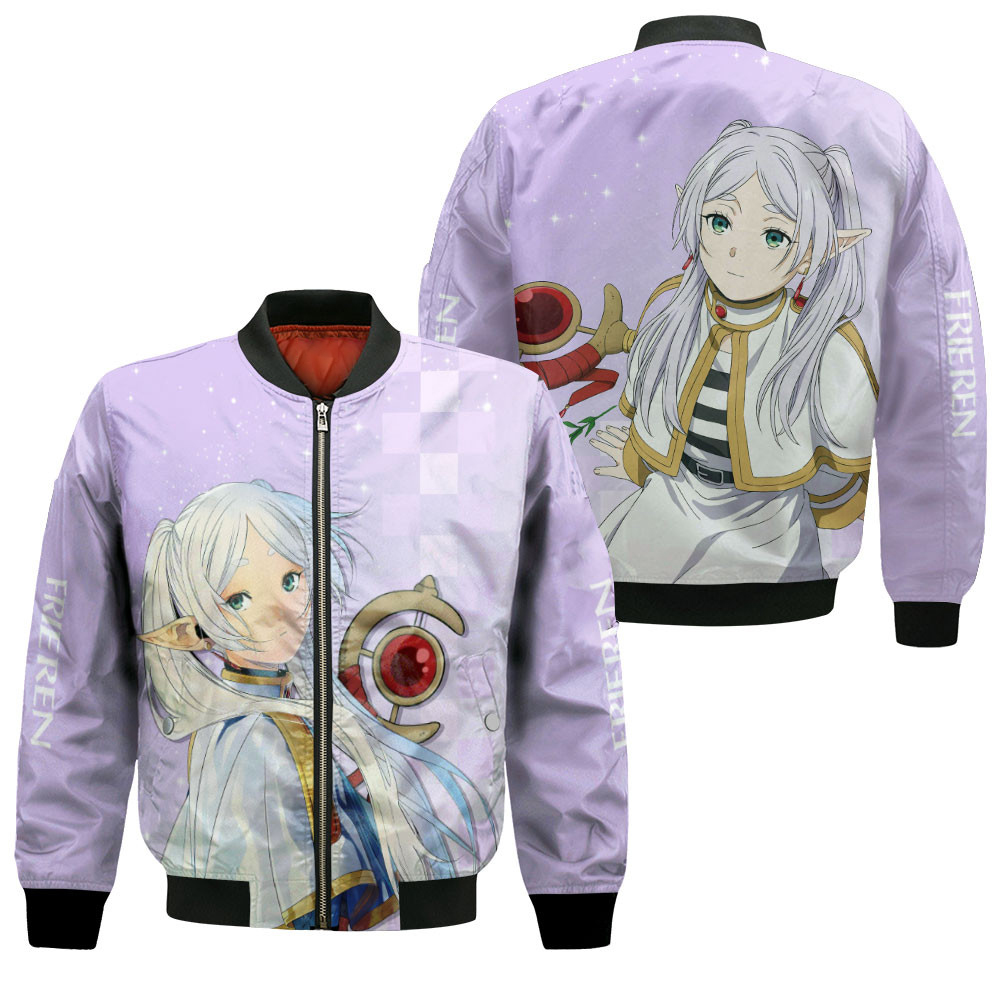 Frieren Anime Bomber Jacket Clothes For Anime Manga Fans
