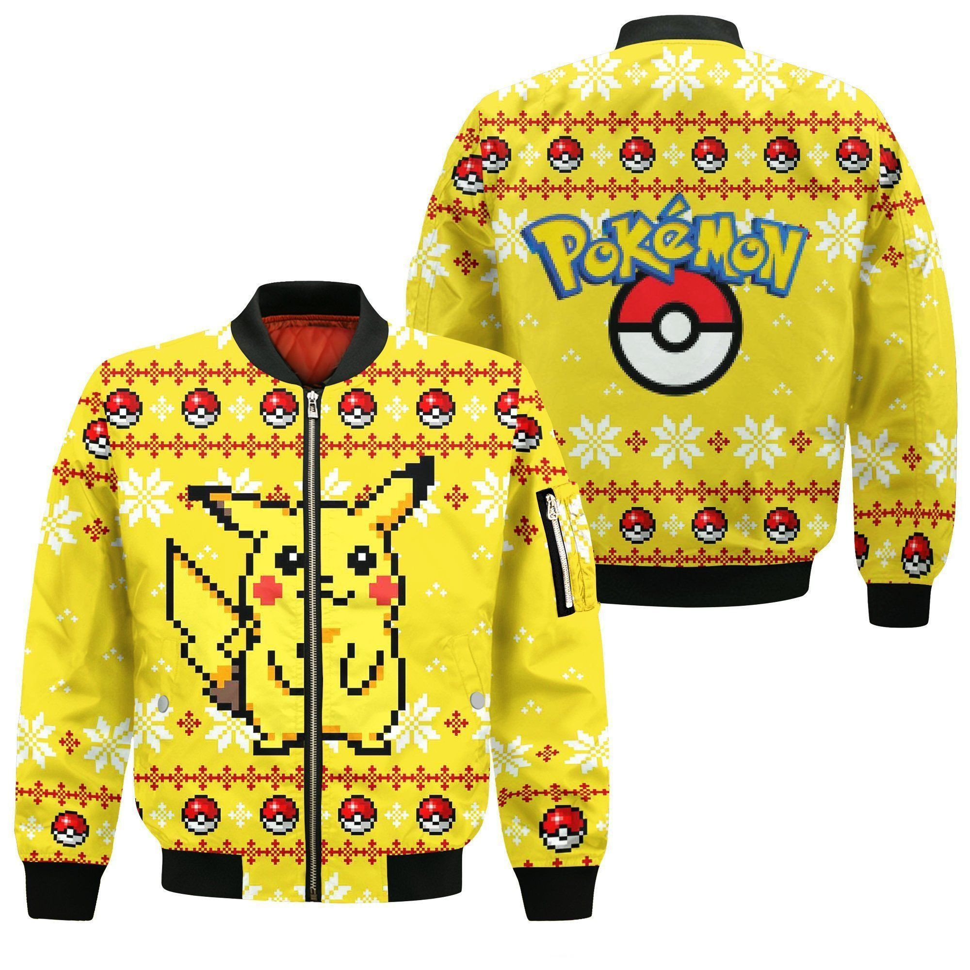 Pikachu Anime Bomber Jacket Gift For Anime Manga Fans