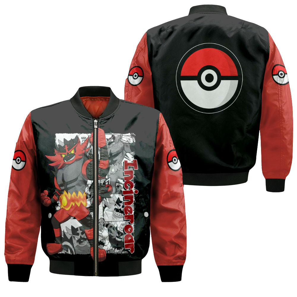 Incineroar Customized Anime Bomber Jacket For Anime Manga Fans