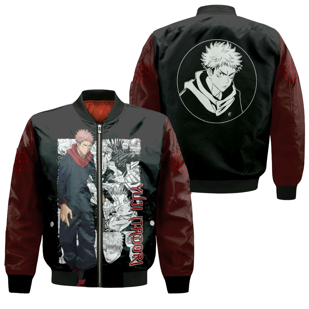 Yuji Itadori Customized Anime Bomber Jacket For Anime Manga Fans