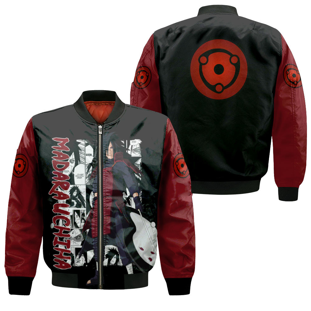 Madara Uchiha Anime Bomber Jacket Customized Clothes For Anime Manga Fans