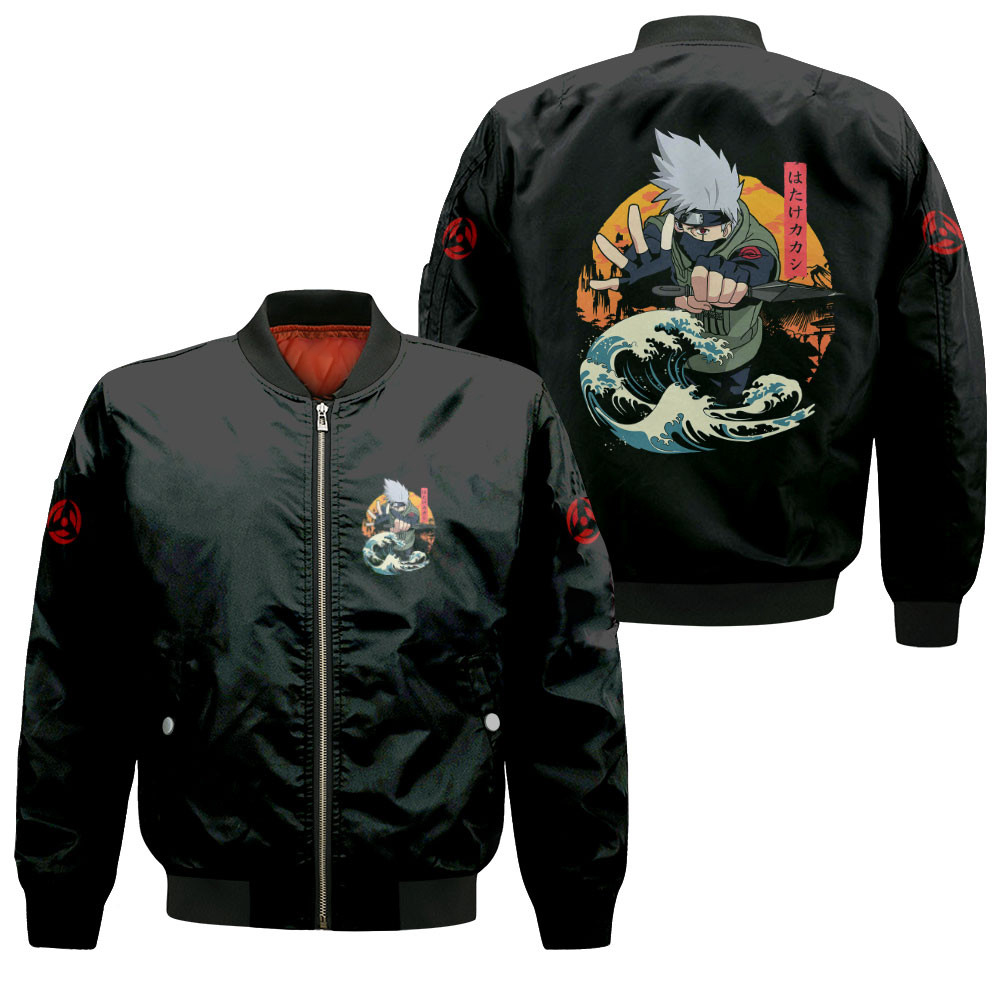 Kakashi Hatake Anime Bomber Jacket Japanese Kanagawa For Anime Manga Fans