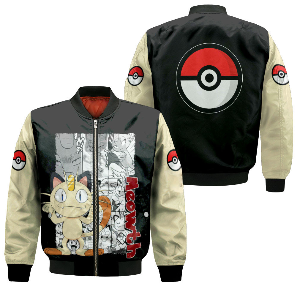 Meowth Customized Anime Bomber Jacket For Anime Manga Fans