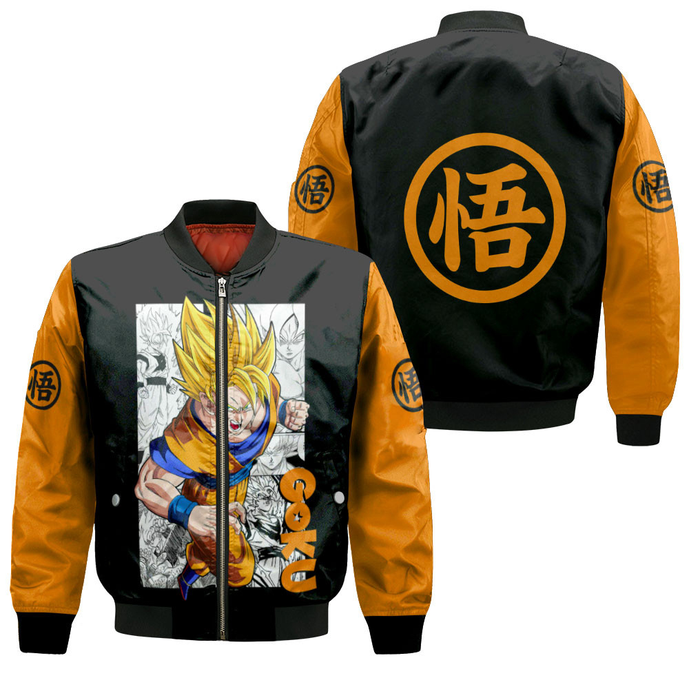 Goku Super Saiyan 2 Anime Bomber Jacket For Anime Manga Fans
