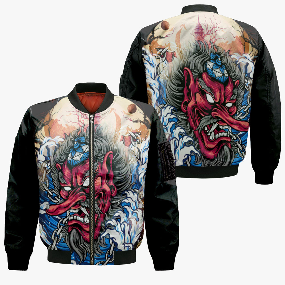 Tengu Japan Anime Bomber Jacket Halloween Clothes For Anime Manga Fans