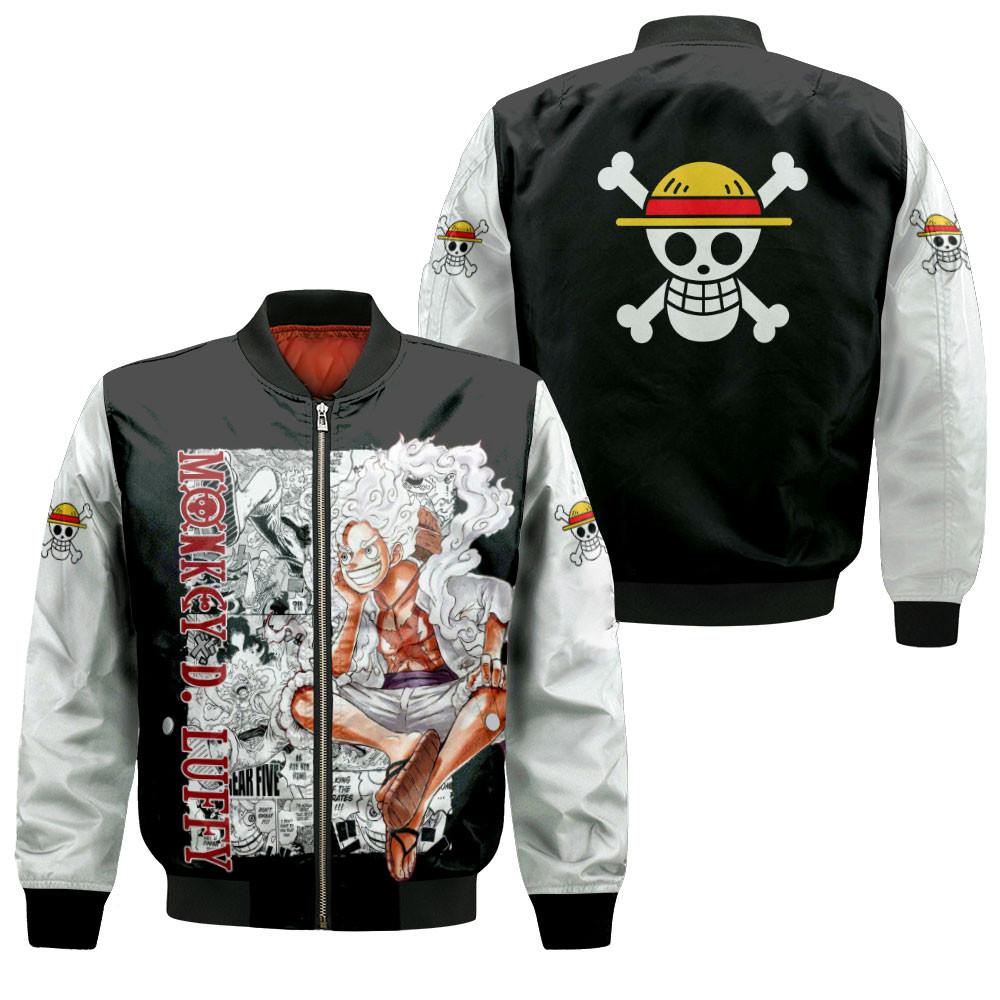 Luffy Gear 5 Customized Anime Bomber Jacket For Anime Manga Fans