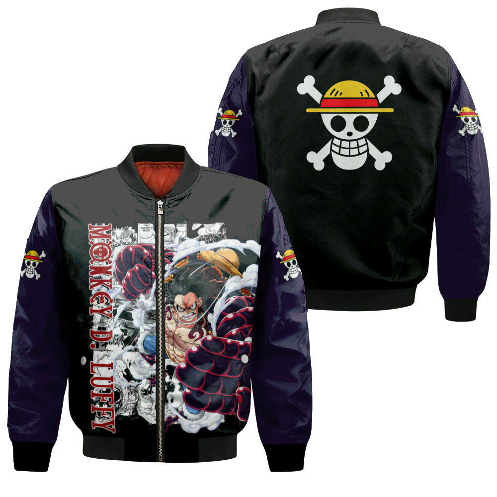 Luffy Gear 4 Customized Anime Bomber Jacket For Anime Manga Fans