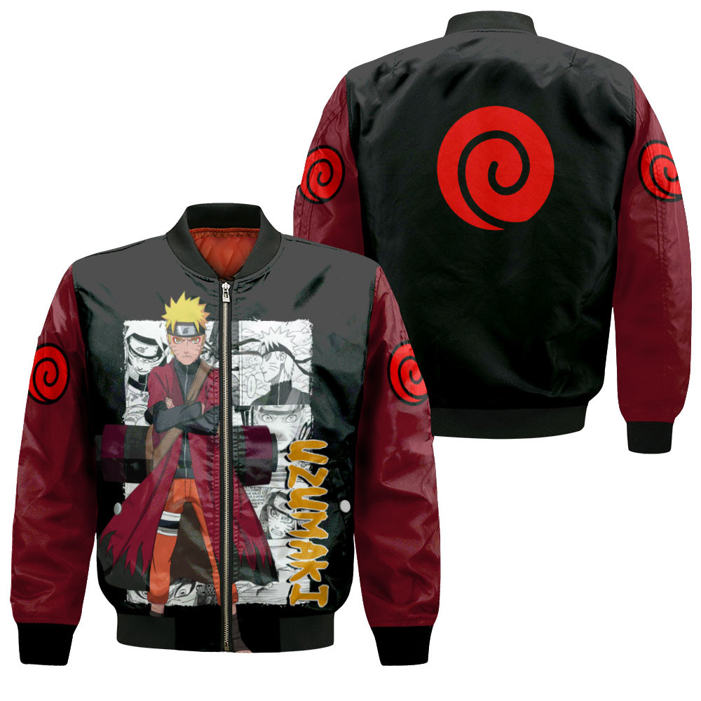 Nrt Uzumaki Sage Anime Bomber Jacket Customized Clothes For Anime Manga Fans