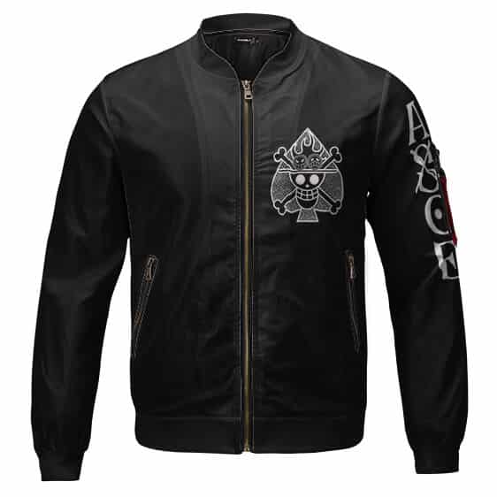 Ace Iconic Tattoo And Whitebeard Pirates Logo Anime Bomber Jacket For Anime Manga Fans