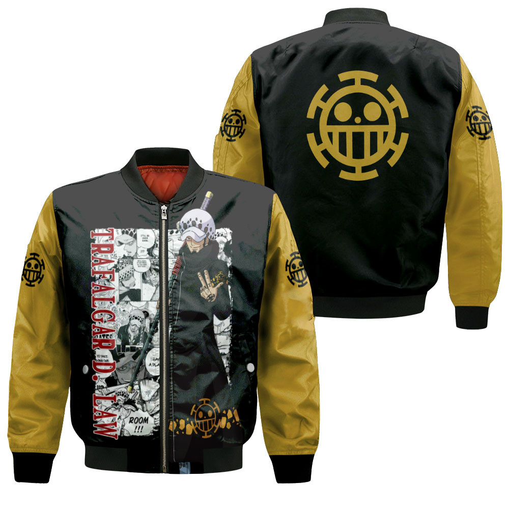 Trafalgar D Law Anime Bomber Jacket Name For Anime Manga Fans