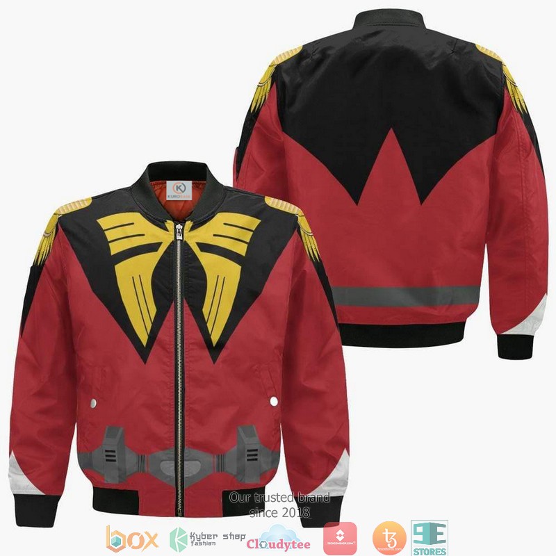 Char Aznable Mobile Suit Gundam Anime 3D Bomber Jacket For Anime Manga Fans