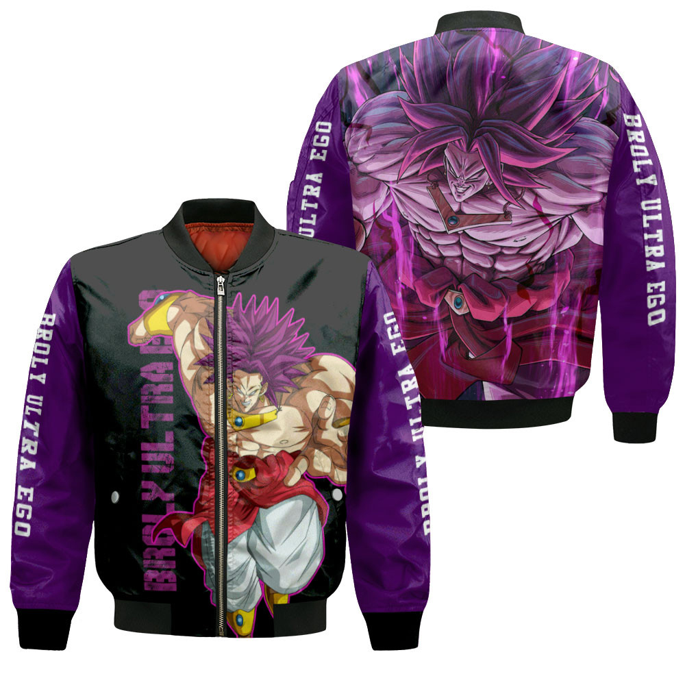 Broly Ultra Ego Anime Bomber Jacket For Anime Manga Fans