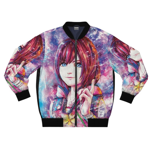 Kairi Watercolor Bomber Jacket Kingdom Hearts Inspired For Anime Manga Fans