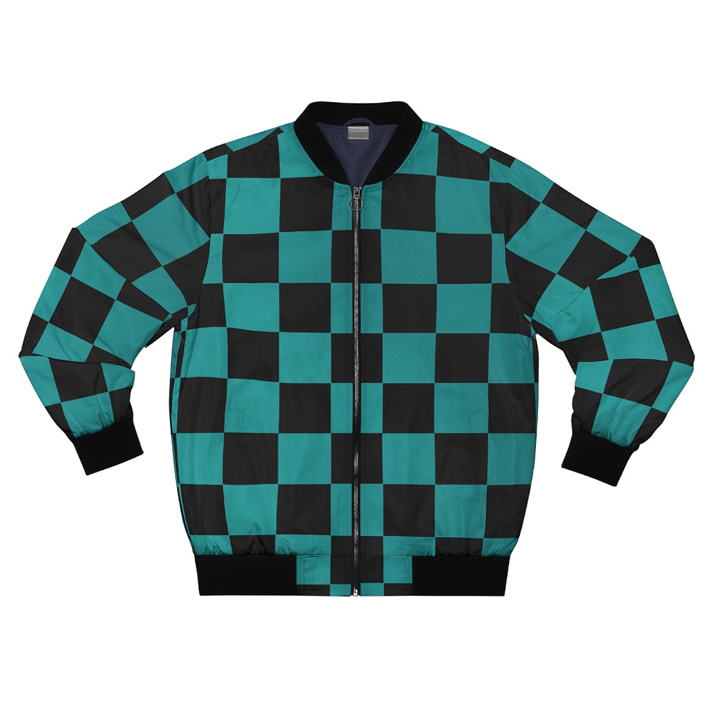 Kakushaku No Ko Check Pattern Bomber Jacket For Anime Manga Fans