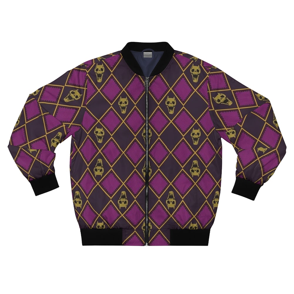 Killer Queen Diamond Pattern Bomber Jacket For Anime Manga Fans