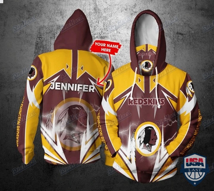 Redskins Cheerleader Jennifers Football Team 3D Mask Hoodie Custom Name Personalized Fan Gear For Men And Women