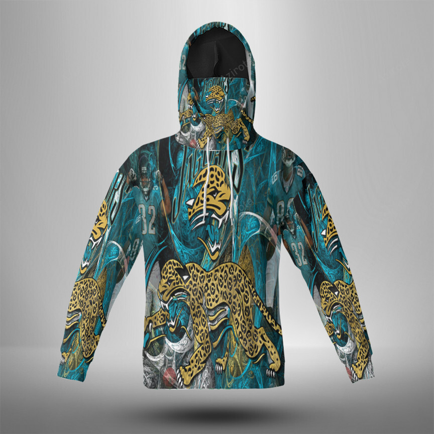 Jacksonville Jaguars Team Nfl 3D Mask Hoodie Fan Gear For Men And Women