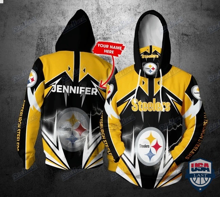 Nfl Pittsburgh Steelers 3D Mask Hoodie Custom Name  Fan Gear For Men And Women