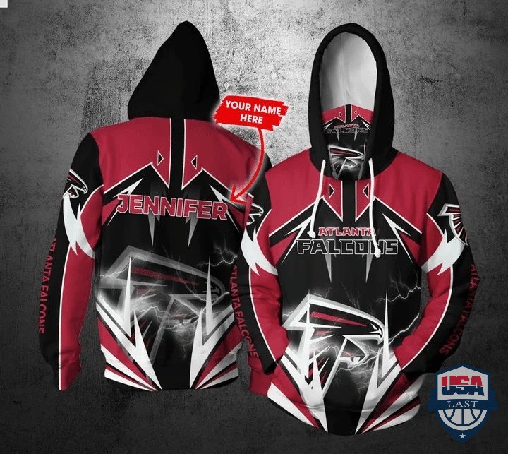 Nfl Atlanta Falcons 3D Mask Hoodie Custom Name  Fan Gear For Men And Women