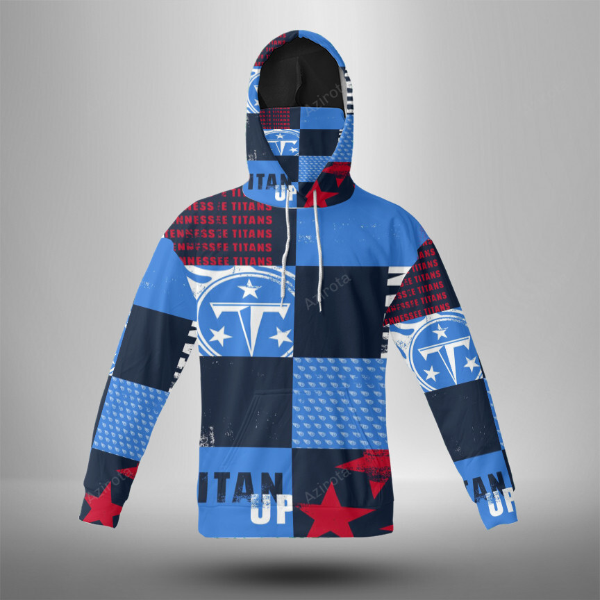 Tennessee Titans Blue1 3D Mask With Hoodie For Men And Women Nfl Fans Gear