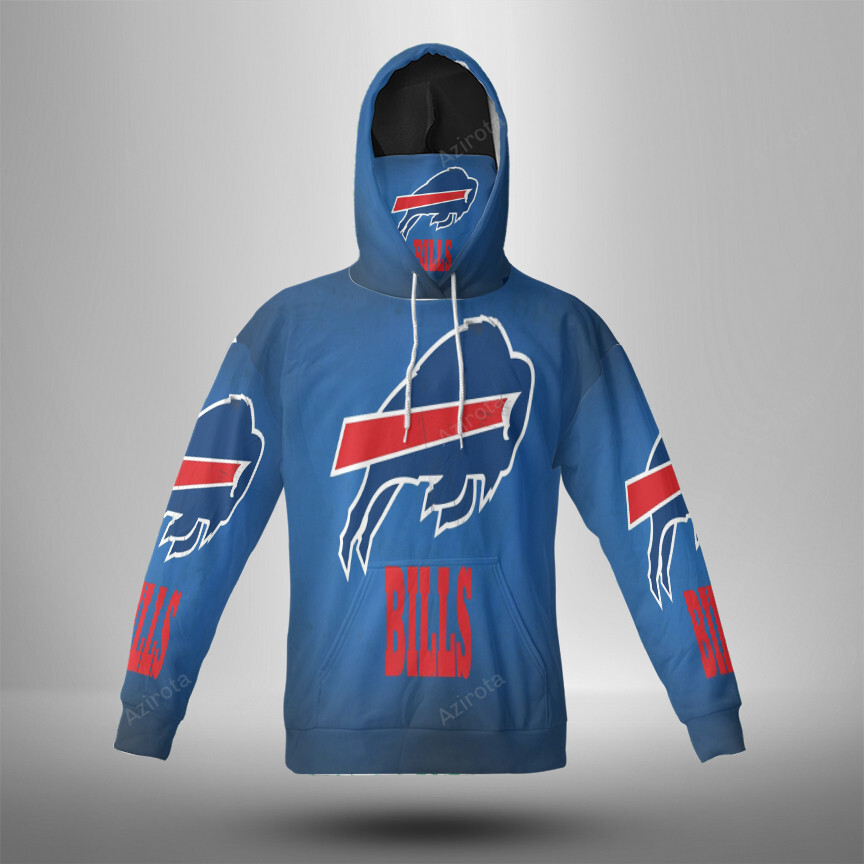 Buffalo Bills Logo V7 3D Mask With Hoodie For Men And Women Nfl Fans Gear