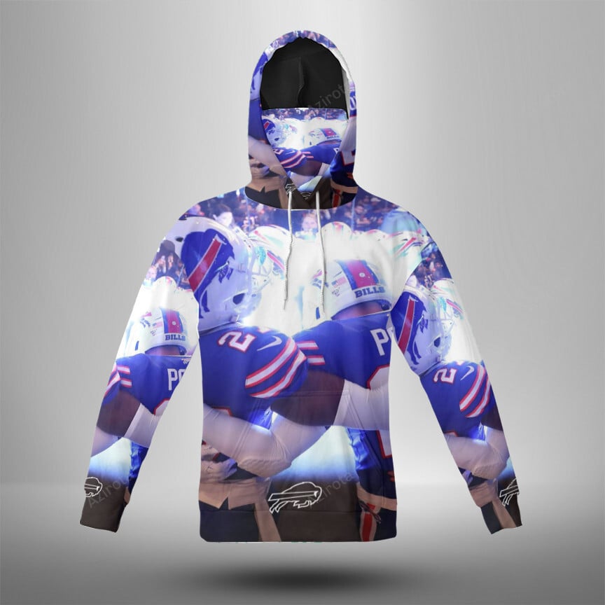 Buffalo Bills Players1 3D Mask With Hoodie For Men And Women Nfl Fans Gear