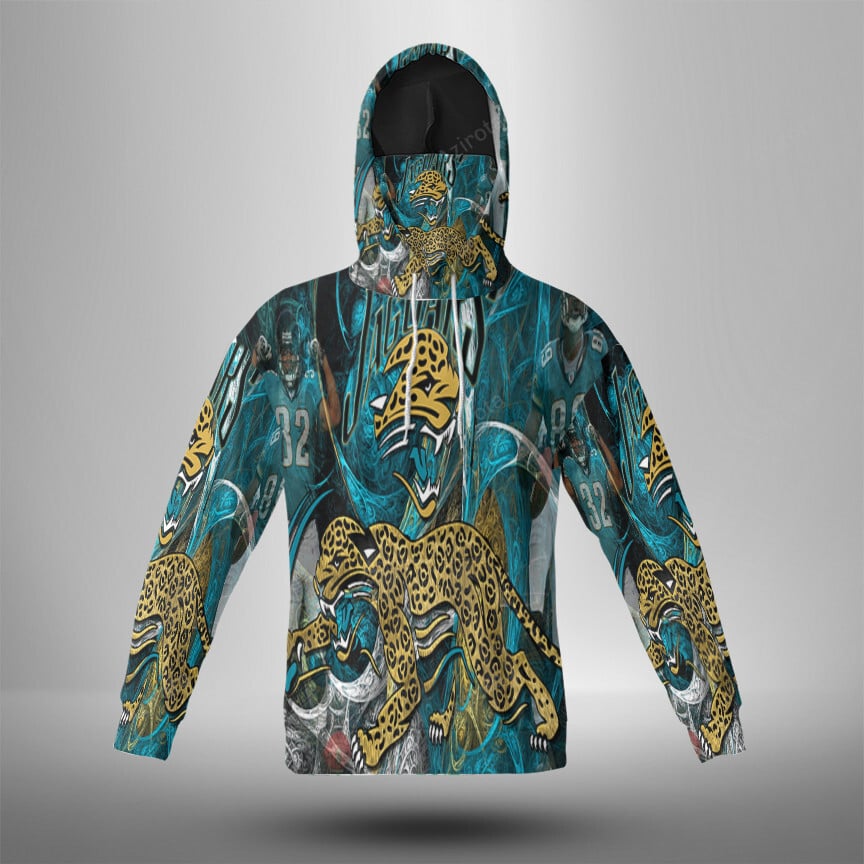 Jacksonville Jaguars Team 3D Mask With Hoodie For Men And Women Nfl Fans Gear