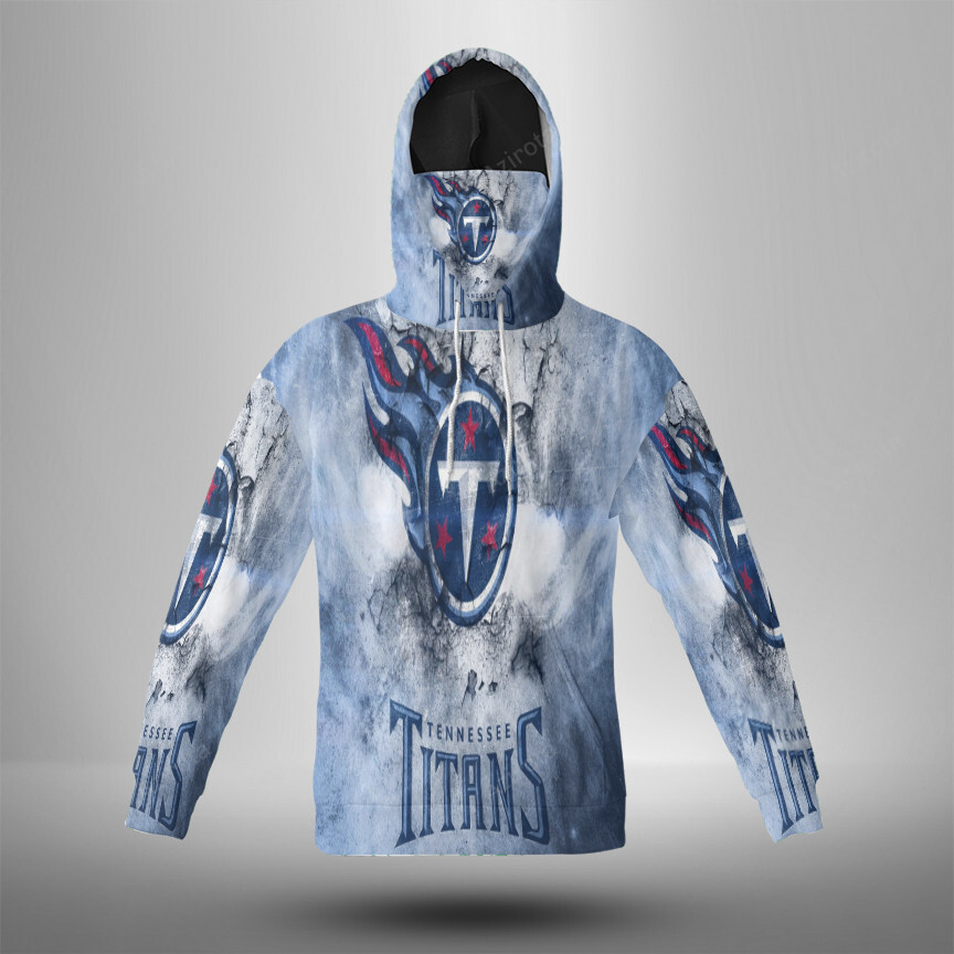 Tennessee Titans Emblem V1 3D Mask With Hoodie For Men And Women Nfl Fans Gear
