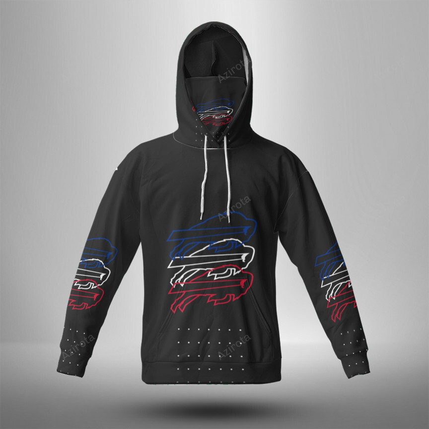 Buffalo Bills Logo V121 3D Mask With Hoodie For Men And Women Nfl Fans Gear