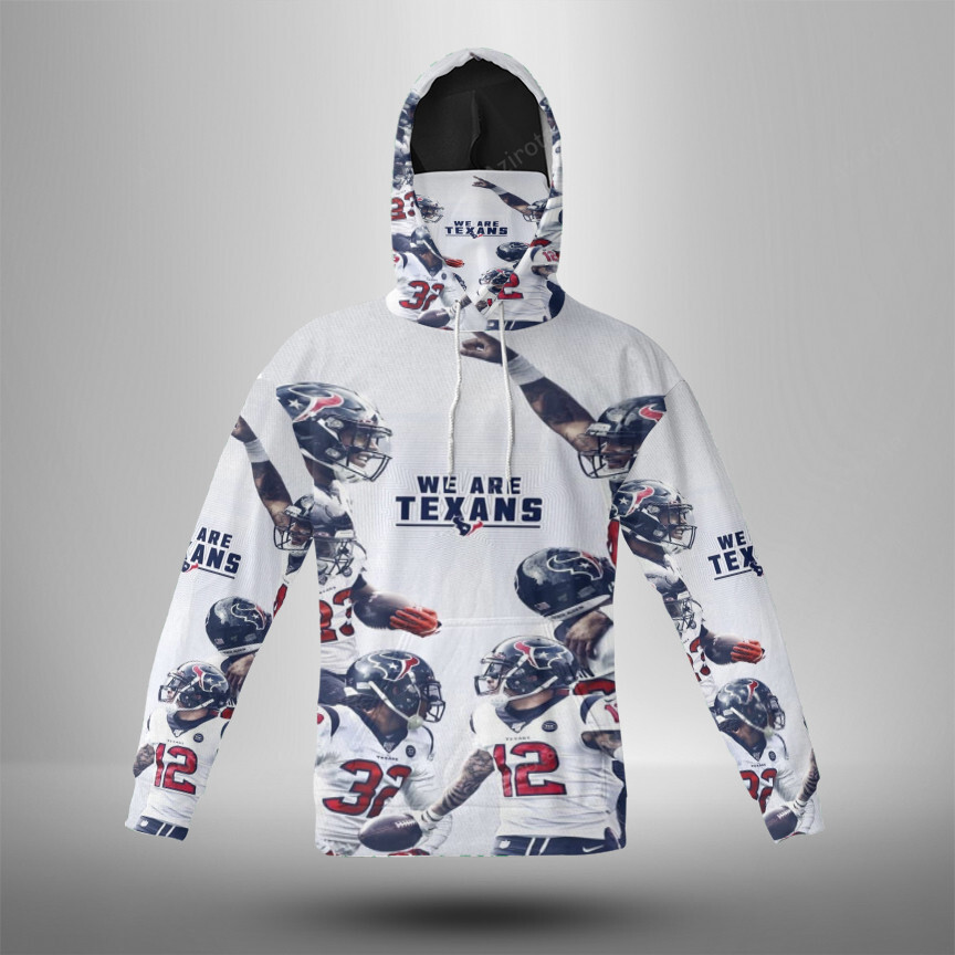 Houston Texans We Are Texans1 3D Mask With Hoodie For Men And Women Nfl Fans Gear
