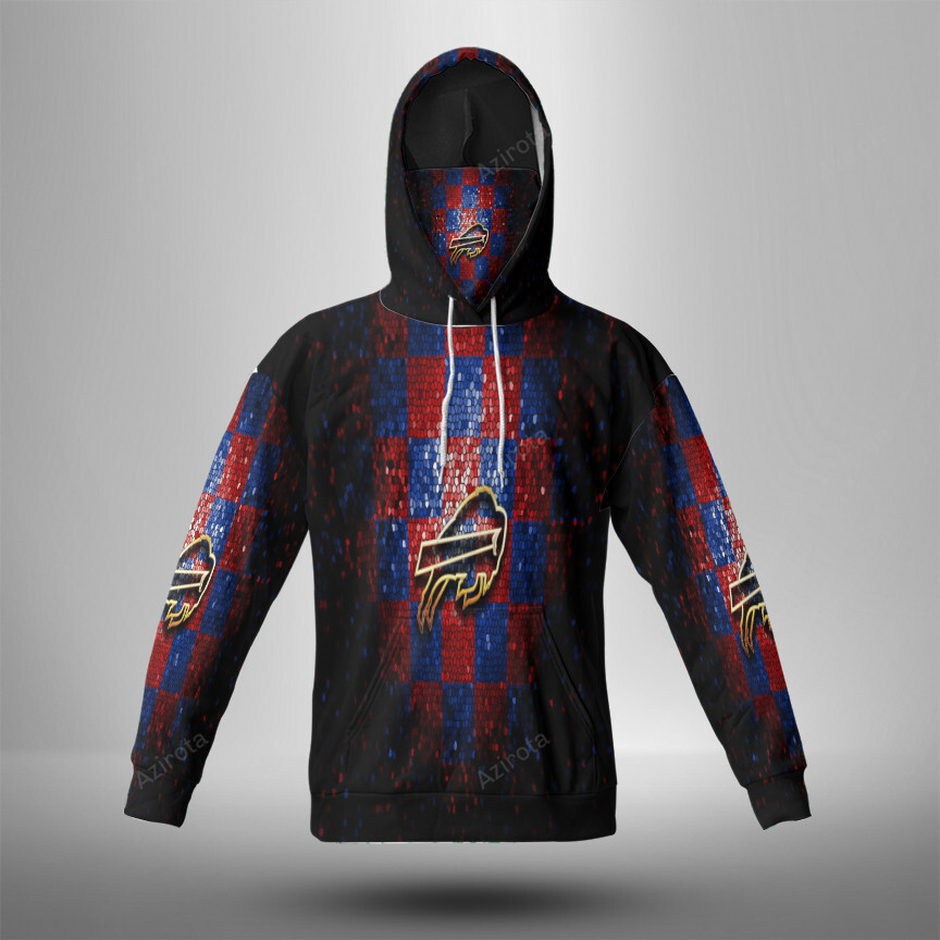 Buffalo Bills Logo V2 3D Mask With Hoodie For Men And Women Nfl Fans Gear